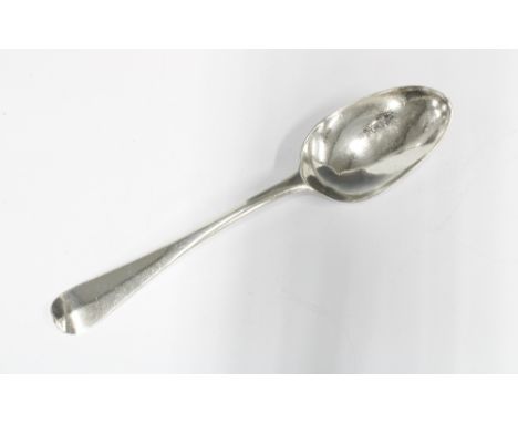 18th century Scottish provincial silver table spoon, Hanoverian pattern, George Robertson, Aberdeen circa 17325, 21cm 