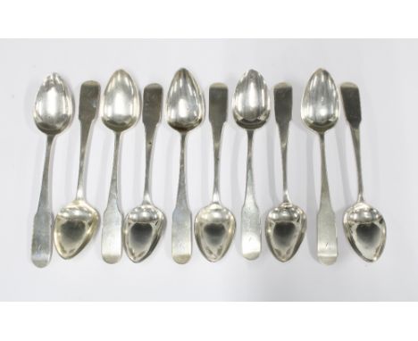 Set of ten George III Scottish silver spoons, Alexander Henderson, Edinburgh 1810, (10) 