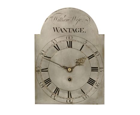 A George III longcase clock movement by William Wise Wantage, with single train weight driven movement complete with weight a