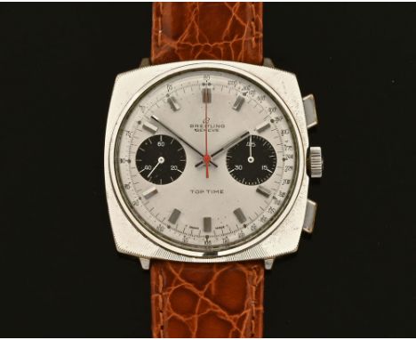 A gentleman's Breitling "Top Time" chronograph wristwatch circa 1969. Ref. 2006/33 with "Panda" dial, movement 17J.  Manual w