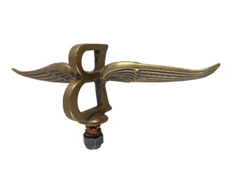 Bentley. 1920s onwards Flying B bonnet mascot, good plus condition, would benefit from light cleaning, assumed to be original