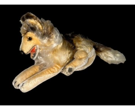 Steiff seated Alsatian, button to ear, circa 1960's.