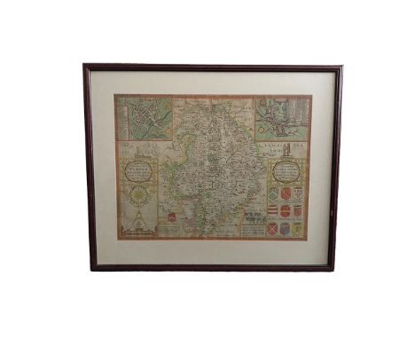 John Speed, 17th Century map of Warwickshire, ‘The Counti of Warwick The Shire Towne and Citie of Coventre described’, Thomas