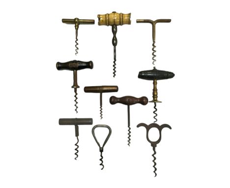 A selection of fourteen old corkscrews, various designs, including a Haig Scotch Whiskey corkscrew. (14)