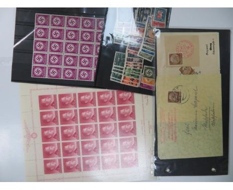 Germany predominantly Third Reich range on cards, leaves etc including Culture M/S’s Mint/Used (some faults), 1936 Olympics s