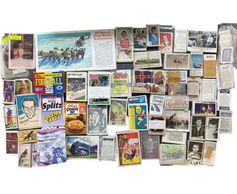 Trade card collection with complete and part sets in mixed condition, good football content, with examples from Chix, Donalds