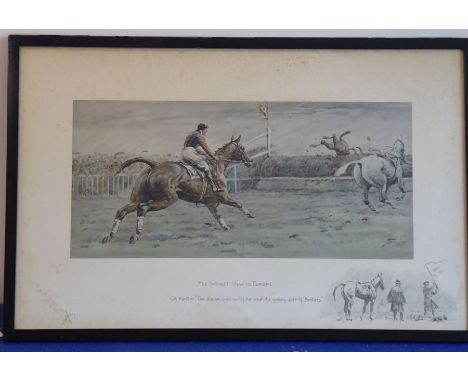 *After CHARLES JOHNSON PAYNE (1884-1967), 'Snaffles'; an ebonised framed and glazed colour 'The Worst View in Europe', with b
