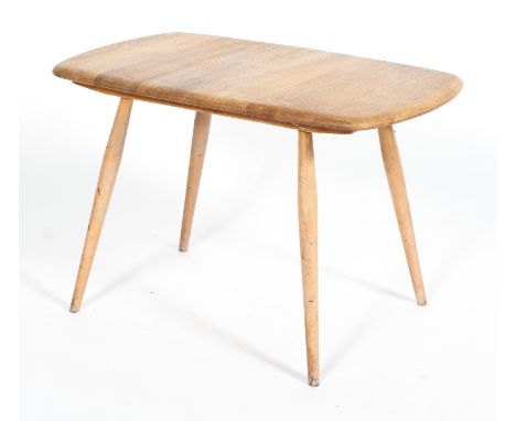 An Ercol blonde elm and beech rectangular coffee table, 45 cm high x 69 cm wide x 43 cm deep 