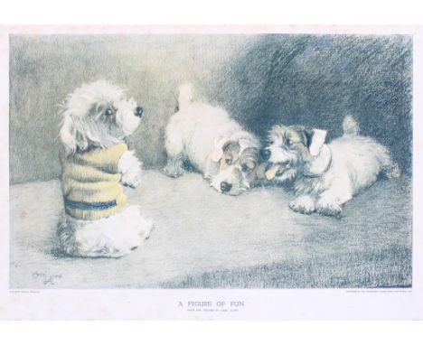 After Cecil Aldin, print of 'A Figure of Fun', published by The Illustrated London News, bearing no. 522 to label at reverse,
