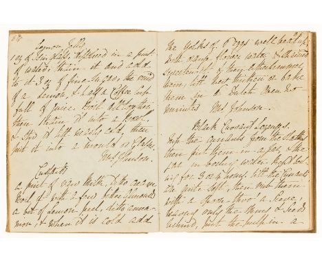 Manuscript.- Welland (Rev. Laurence Palk, Vicar of Talaton, Devon, 1792-1859) [Collection of recipes], manuscript, 198pp. exc