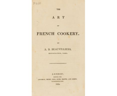 André L. Simon-Eleanor Lowenstein copy.- Beauvilliers (Antoine B.) The Art of French Cookery, first edition in English, bills