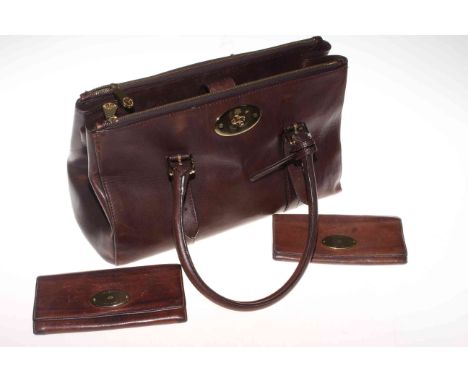 Two Mulberry purses, leather handbag, and Osprey handbag (4).