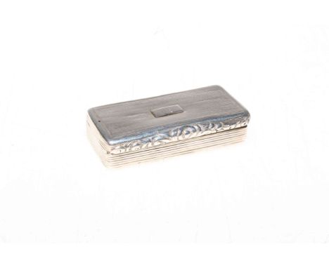 Late Georgian silver snuff box, Birmingham hallmark.