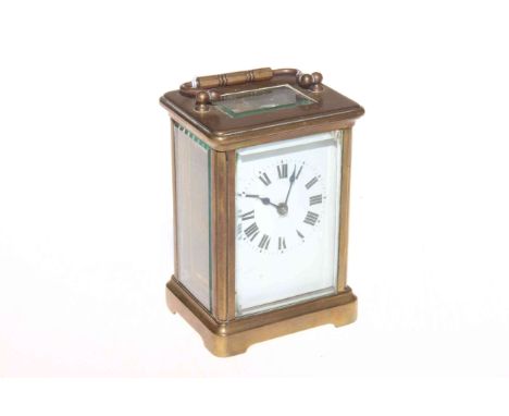 Gilt brass carriage clock.