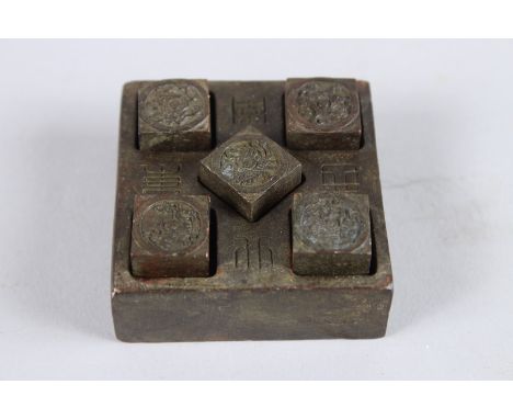A CHINESE BRONZE SEAL in the shape of a turtle.