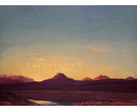 Sir David Young Cameron R.S.A., R.A. (1865-1945) Scottish highlands Signed Oil on canvas 56 x 73.5cm ++Extremely light push l