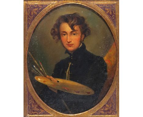 Sir George Hayter (1792-1871) Self portrait Inscribed and dated verso Georgius Hayter, Se Ipsum pingebar, 1828 Oil on canvas,