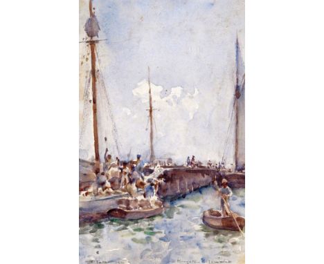 Henry Scott Tuke R.A. (1858-1929) Harbour scene in Kingston, Jamaica Signed, dated 1924 and inscribed Kingston, Jamaica Water