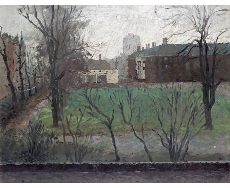 ‡ Harold Workman (1897-1975) Chelsea Hospital Signed Oil on board 40.5 x 50.5cm ++A scratch centre left with a little paint l