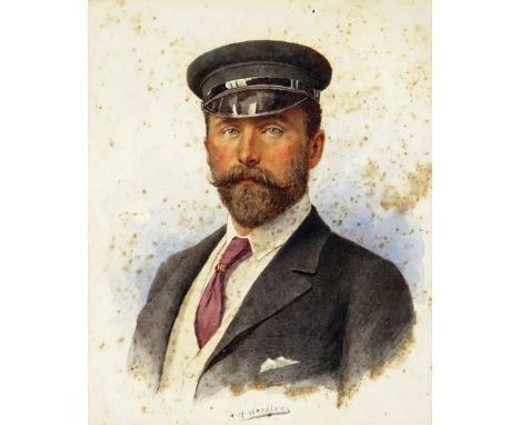 ë Alexander H. Wardlow (19th/20th Century) Portrait of King George V; A Scotts Officer Two, both signed 237 x 192mm and simil