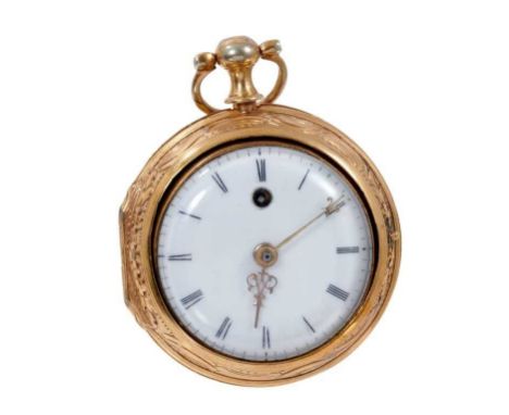 Fine 18th century pair cased pocket watch by Frederick Miller, Greek Street, Soho. The fusee movement signed and numbered 174