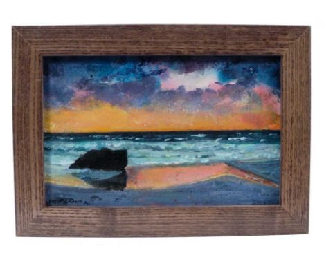 *Keith Grant (b.1930) acrylic on board - The Boulder and the Sea, signed and dated ‘11, in glazed frameProvenance: Chris Beet