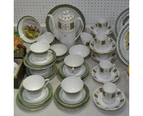 Ceramics - a Spode Persia pattern part coffee service; a Royal Doulton Regency pattern part tea service