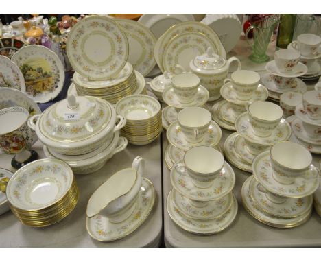 A comprehensive Minton, Broadlands pattern dinner and tea service, comprising of tureen and cover; serving plate, dinner plat