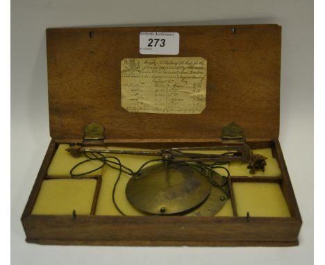 A set of 19th century steel balance scales, brass pans, by Freeman and Sons, Leadenhall, London, boxed