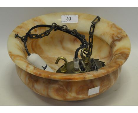 An alabaster ceiling light shade 