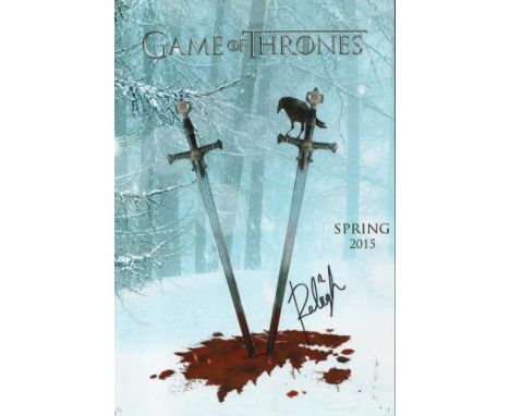 Raleigh Richie signed Game of Thrones 12x8 inch colour photo. Good condition. All autographed items come with a Certificate o