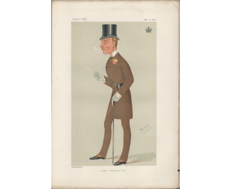 Vanity Fair print titled A Future Commander in Chief. Subject HRH Duke of Connaught. Dated 17, 6, 1876. Approx size 14x11. Go