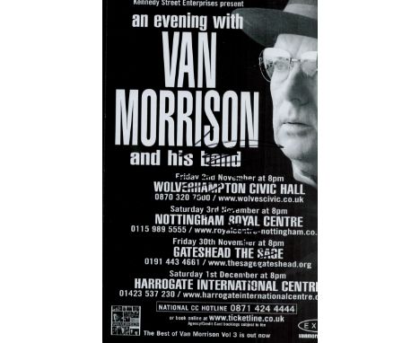 Van Morrison Signed Black and White flyer approx size 8 x 6. Good condition. All autographed items come with a Certificate of