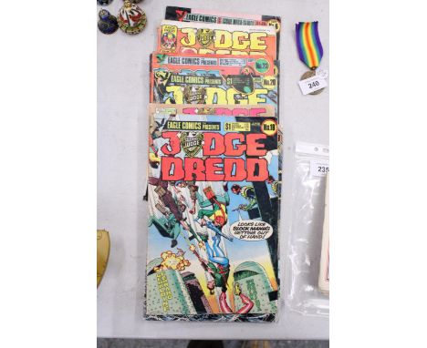 TEN VINTAGE EDITIONS OF JUDGE DREDD