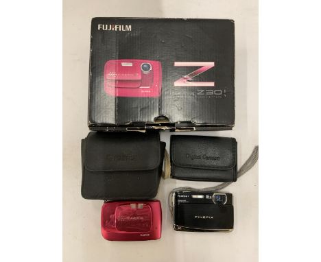 A FUJIFILM FINEPIX Z30 PINK BOXED CAMERA TOGETHER WITH A FUJIFILM FINEPIX S5800 CAMERA WITH CASE
