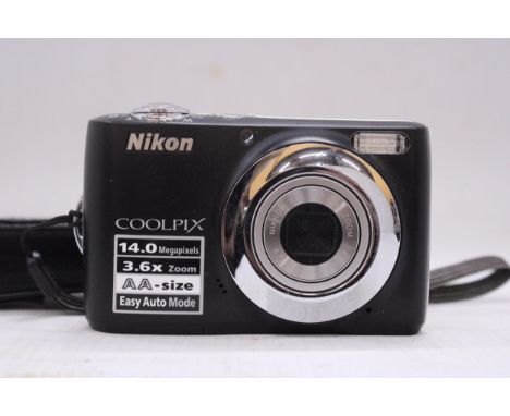 A NIKON COOLPIX L.24 CAMERA WITH CASE