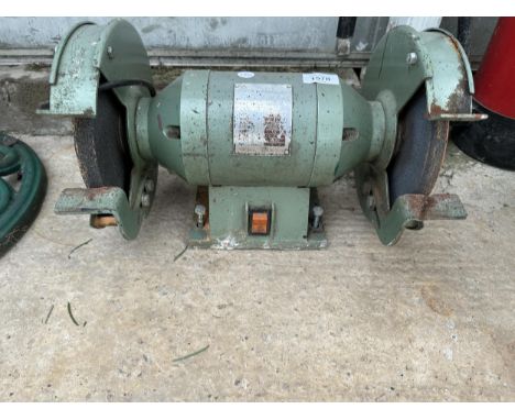 A TULL HEAVY DUTY ELECTRIC BENCH GRINDER