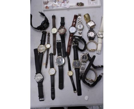 A COLLECTION OF 20 VINTAGE WATCHES TO INCLUDE SLAZENGER, SEKONDA, ICE, ETC.,