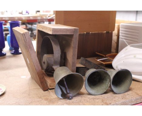 THREE VINTAGE SHOP BELLS