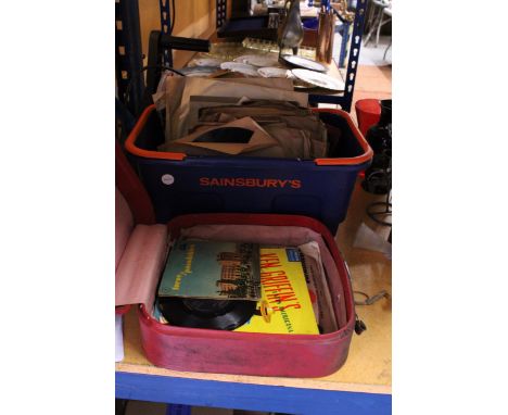 A LARGE QUANTITY OF VINTAGE 78RPM RECORDS TO INCLUDE ETHEL MERMAN, GLEN MILLER, ETC