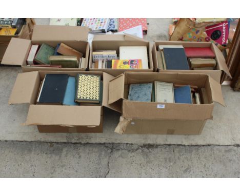 A LARGE ASSORTMENT OF VINTAGE HARDBACK BOOKS