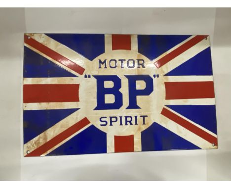A BP MOTOR SPIRIT ENAMEL SIGN