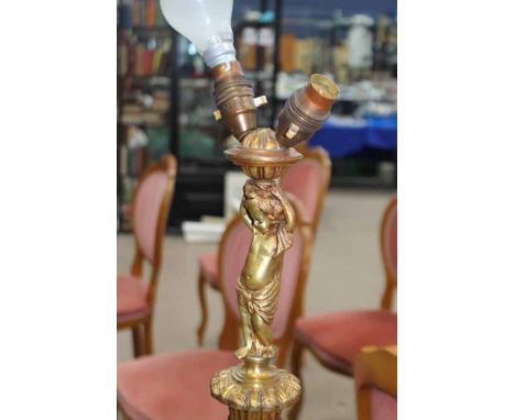 CAST BRASS FLOOR LAMP 