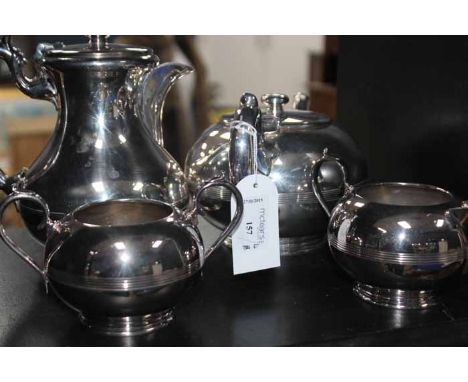 SILVER PLATED FOUR PIECE TEA SERVICE