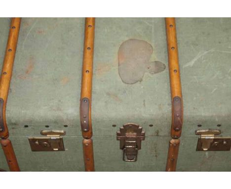 VINTAGE GREEN CANVAS TRUNK