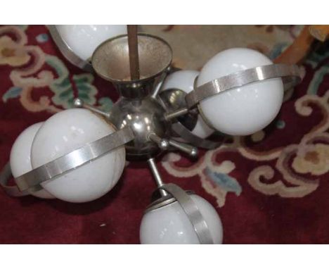 50'S CEILING LIGHT TOGETHER WITH A RETRO LAMP 
and one other light fitting 