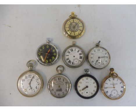 A selection of assorted pocket watches.