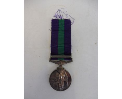 A cased General Service Medal with Malaya bar, awarded to Gnr R. Damery R.A., no. 22348909.