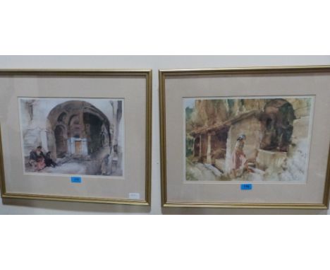 A pair of fine art prints after William Russell-Flint. 11' x 15' Gilt framed and mounted