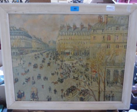 CAMILLE PISSARRO Place de la Theatre. Lithograph on canvas 18' x 23'